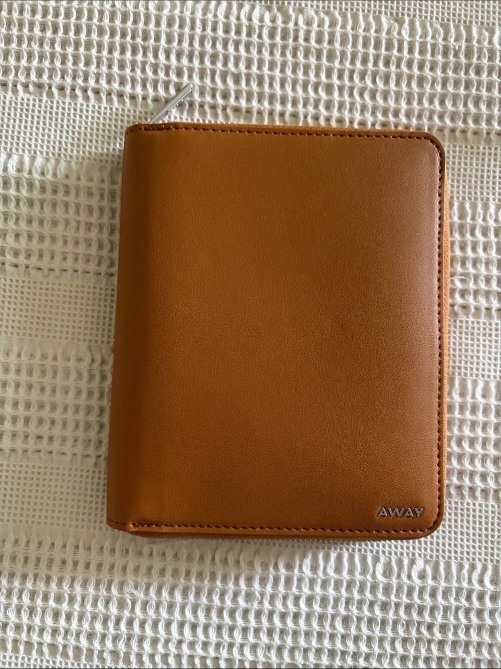 Away Men’s Cognac Leather Zip Travel Wallet
